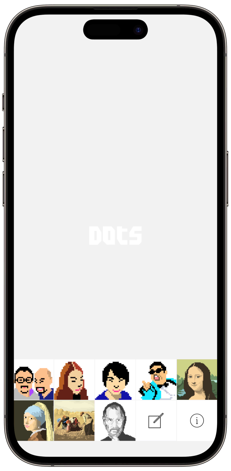 Dots — pixel art list