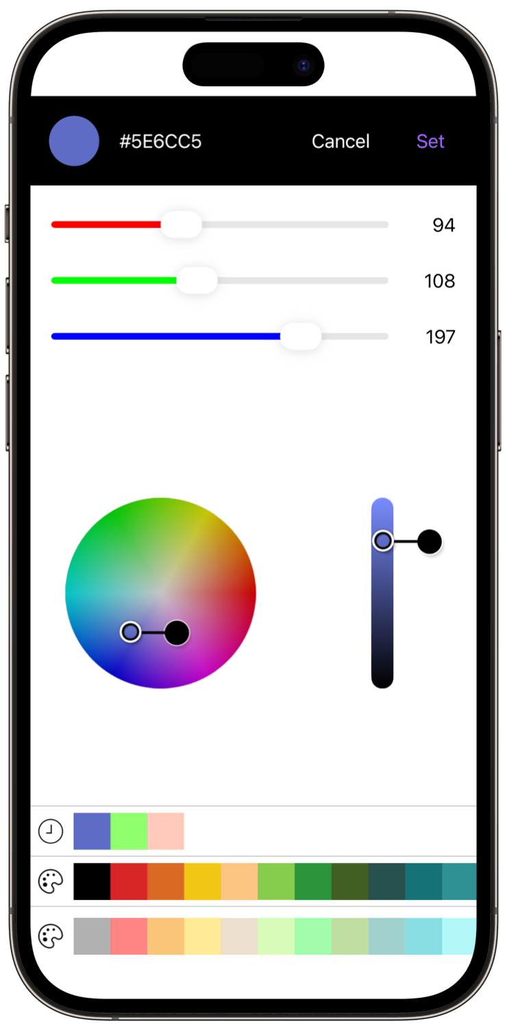 Dots — color picker