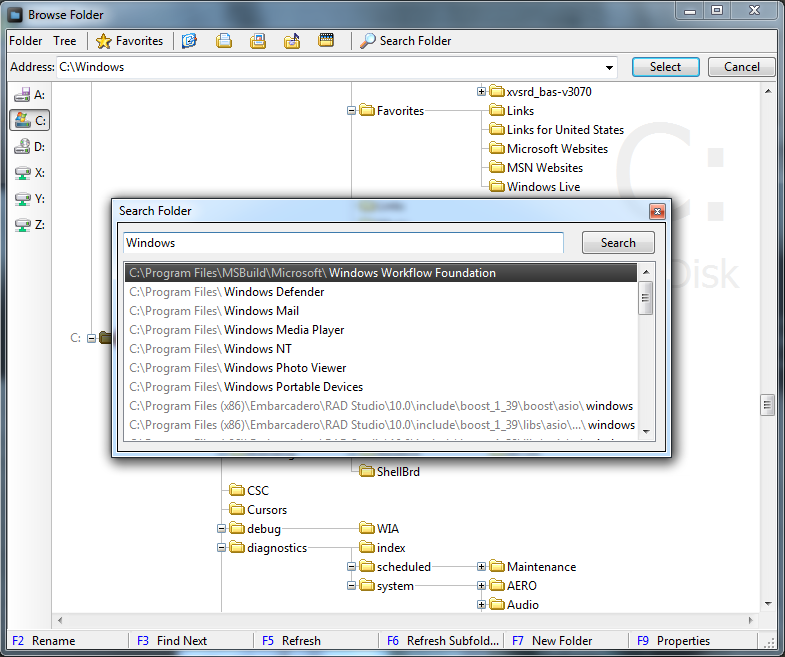 Find Folders in Folder Tree