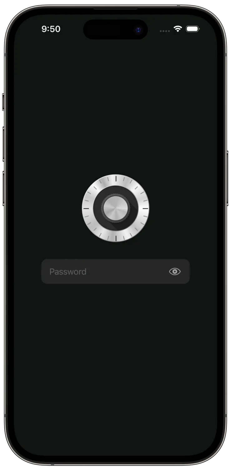 NexusVault — password authentication